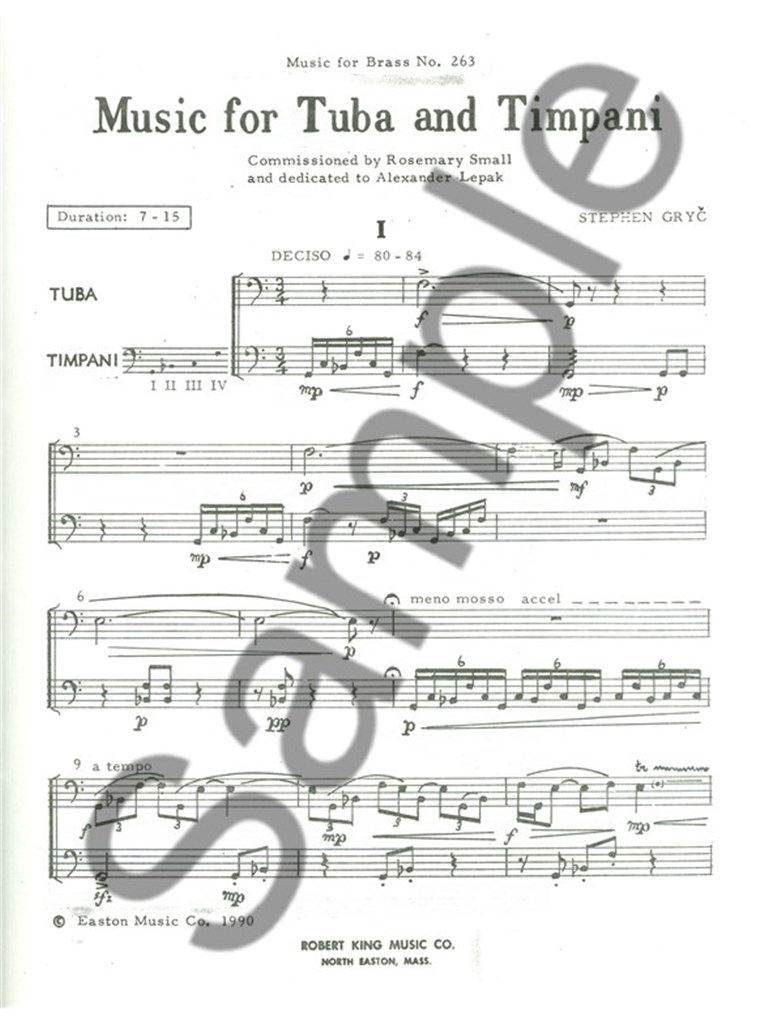 Stephen Gryc: Music for Tuba & Timpani
